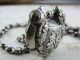 Antique Chinese Sterling Silver Lock Carved Dragon W/ Classical Carved Necklace Tea/Coffee Pots & Sets photo 3