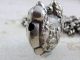 Antique Chinese Sterling Silver Lock Carved Dragon W/ Classical Carved Necklace Tea/Coffee Pots & Sets photo 4