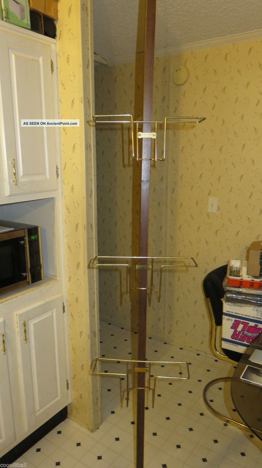 Vtg Lp - Vinyl/record Tension Pole Album Display Stand,  Rare Mid-Century Modernism photo