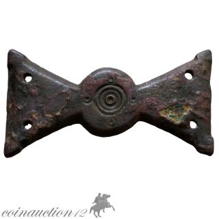 Intact Roman Bronze Belt Applique photo