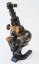 Antique Spencer Jug Handle Microscope Rotating Stage C.  1914 Black/brass Microscopes & Lab Equipment photo 9