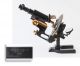 Antique Spencer Jug Handle Microscope Rotating Stage C.  1914 Black/brass Microscopes & Lab Equipment photo 1