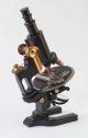 Antique Spencer Jug Handle Microscope Rotating Stage C.  1914 Black/brass Microscopes & Lab Equipment photo 2