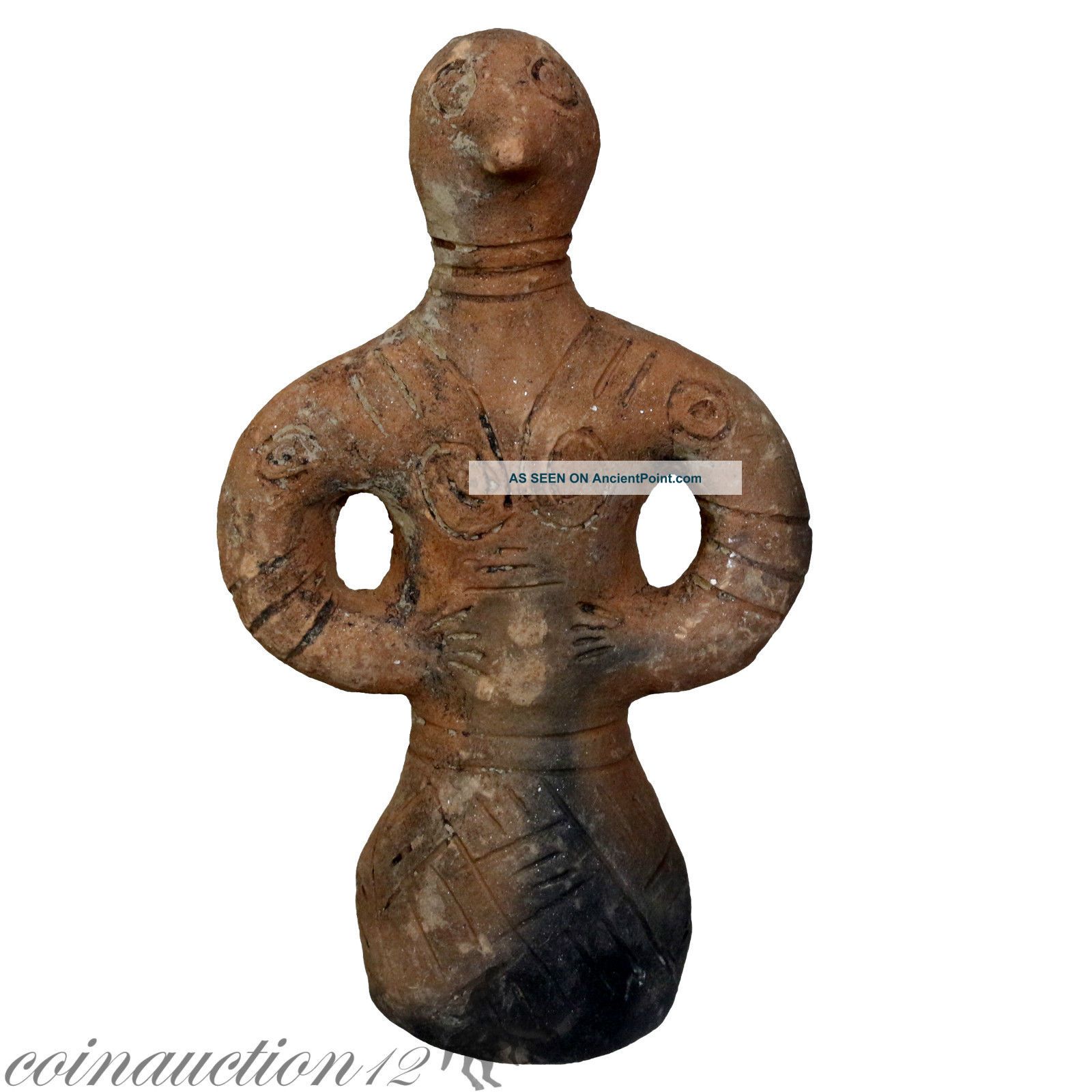 Prehistoric Anthropomorphic Figure Statue Vinca 4500 - 3500 Bc Roman photo