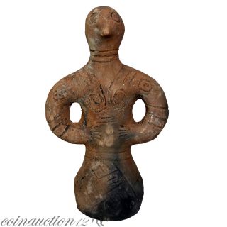 Prehistoric Anthropomorphic Figure Statue Vinca 4500 - 3500 Bc photo