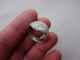 Ancient Late Roman - Byzantine Silver Ring With Engraved Cross Roman photo 2