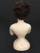 Antique Art Deco Chalkware Half Doll 1925 Brunette Mohair Roses Paris Apt Ar1105 Pin Cushions photo 1
