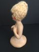 Antique Art Deco Chalkware Half Doll 1925 Blonde Mohair Wig Paris Apt Ar1103 Pin Cushions photo 4