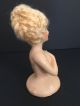 Antique Art Deco Chalkware Half Doll 1925 Blonde Mohair Wig Paris Apt Ar1103 Pin Cushions photo 6