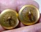 Circa 1890 Worcestershire Hunt Club 23mm Gilt Coat Buttons Firmin Buttons photo 2