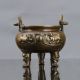 Chinese Brass Hand Carved Fu Dogs & Lions Lid Incense Burner W Qianlong Mark Incense Burners photo 7