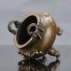 Chinese Brass Hand Carved Fu Dogs & Lions Lid Incense Burner W Qianlong Mark Incense Burners photo 8