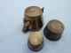 Antique/vintage Brass Troy Oz Apothecary Gold Jewellers Bucket Cup Case Weights Other Antique Science Equip photo 10