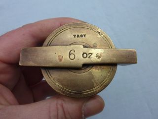 Antique/vintage Brass Troy Oz Apothecary Gold Jewellers Bucket Cup Case Weights photo