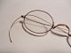Vintage 1920 ' S Gold Wire Rim Reading Glasses Comes In The Leather Case Optical photo 1