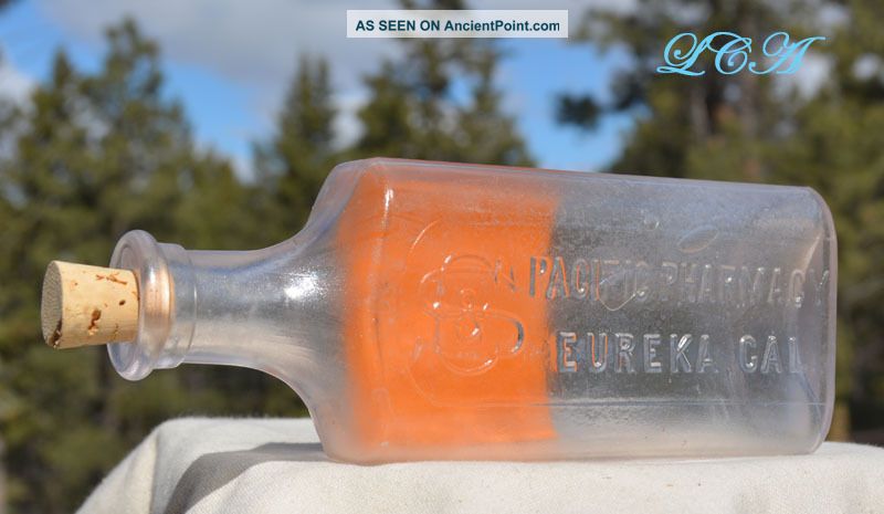 Antique Pacific Pharmacy - 1894 Bottle Eureka Cal - Agents Owl Drug Co Bottles & Jars photo