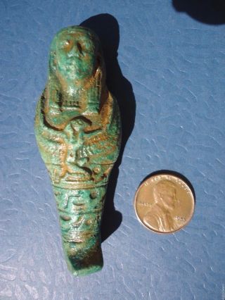 . 99 Cents Nr Ancient Egyptian Faience Ushabti W Hours The Falcon God Of Egypt photo