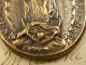 Antique Spanish Colonial O.  L.  Of Guadalupe & St.  Michael Archangel 1682 Medal Roman photo 2