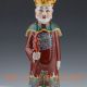 Chinese Handwork Painted Ceramics Qianlong Emperor Statue Other Antique Chinese Statues photo 2
