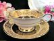 Paragon Tea Cup And Saucer Peach & Cobalt Blue Gold Gilt Pattern Teacup Cups & Saucers photo 3