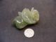 Vintage Chinese Green Jade Carved Green Jade Sculpture Early Jade Carving Other Antique Chinese Statues photo 1