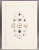 Antique 19c & Early 20c Group 15 Glass & Paperweight Rosebud Flower Buttons Buttons photo 1