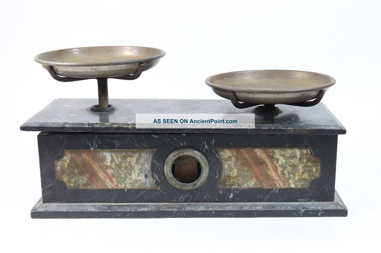Henry Troemner Marbleized Box Scale Pharmacy 1913 Science & Medicine Industrial Scales photo