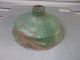 Vgt Green Enamel Shabby Chippy Paint Primitive Rustic Lamp Light Shade Farm Barn Primitives photo 2