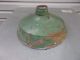 Vgt Green Enamel Shabby Chippy Paint Primitive Rustic Lamp Light Shade Farm Barn Primitives photo 3
