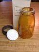 The Amber Mason Ball Jar - 1885 Repro Orig.  Box,  And Booklet Primitives photo 3