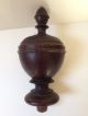 Antique French Large Turned Wood Newel Post Finial Bed Banister Furniture Other Antique Hardware photo 1