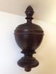 Antique French Large Turned Wood Newel Post Finial Bed Banister Furniture Other Antique Hardware photo 2