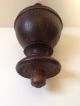Antique French Large Turned Wood Newel Post Finial Bed Banister Furniture Other Antique Hardware photo 3