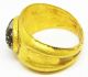 Ancient Roman Gold Intaglio Ring Of 300 Spartan Hero C.  2nd Century A.  D Size 8 Roman photo 1