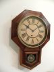 Antique American Waterbury Time Only Drop Octagon Fine Wall Clock,  Running Clocks photo 1