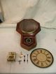 Antique American Waterbury Time Only Drop Octagon Fine Wall Clock,  Running Clocks photo 3