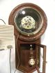 Vintage Long Drop Hand Carved Regulator Wall Clock And Running Fine Clocks photo 11