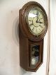 Vintage Long Drop Hand Carved Regulator Wall Clock And Running Fine Clocks photo 3