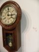 Vintage Long Drop Hand Carved Regulator Wall Clock And Running Fine Clocks photo 4
