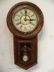 Vintage Long Drop Hand Carved Regulator Wall Clock And Running Fine Clocks photo 6