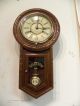 Vintage Long Drop Hand Carved Regulator Wall Clock And Running Fine Clocks photo 7