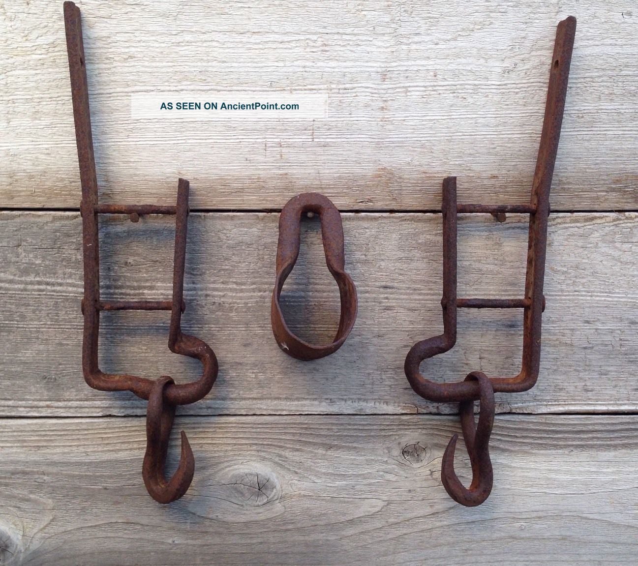 Antique Cast Iron Cattle Yoke Hardware Antique Farm Tools Primitives photo