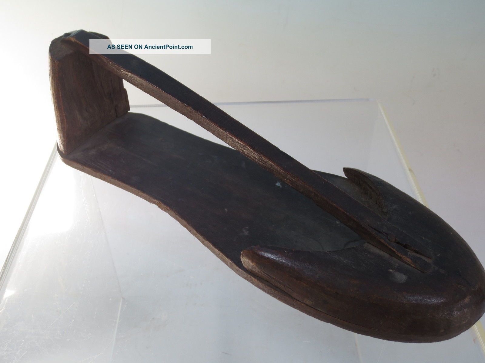 Fantastic Early Wooden 1800s Primitive Shoe Form Aafa Primitives photo