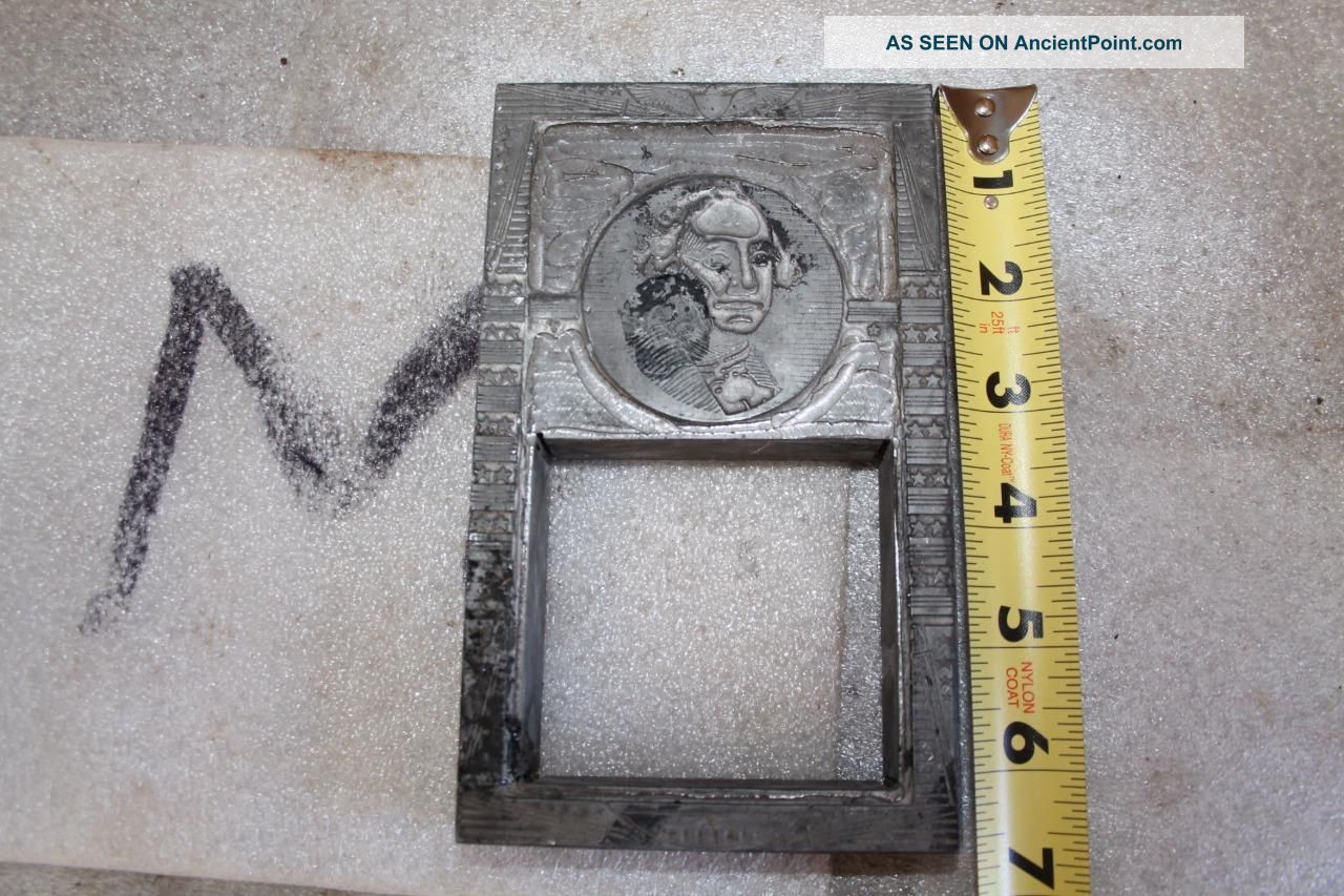 Letterpress Printing Printers Block George Washington Lead Dollar Bill Photo Binding, Embossing & Printing photo