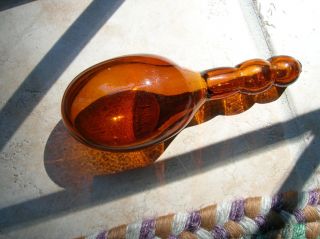 Antique Amber Glass Sock Darner Sewing Darning Egg Hand Blown From Poland 5.  5 