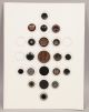 Antique 19c Early 20c Group Glass Buttons Incl Faux Wood Finish,  Lion,  Flowers Buttons photo 1