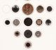 Antique 19c Early 20c Group Glass Buttons Incl Faux Wood Finish,  Lion,  Flowers Buttons photo 2