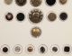 Antique 19c Group Brass Glass Greek Key Variations Buttons W Steel Cut Beads Buttons photo 2