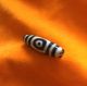 Qing Dynasty/1890 Century Old Tibet Three Eye Dzi Tianzhu Bead (34.  55 X 9.  97mm) Other Antique Chinese Statues photo 2