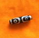 Qing Dynasty/1890 Century Old Tibet Three Eye Dzi Tianzhu Bead (34.  55 X 9.  97mm) Other Antique Chinese Statues photo 3